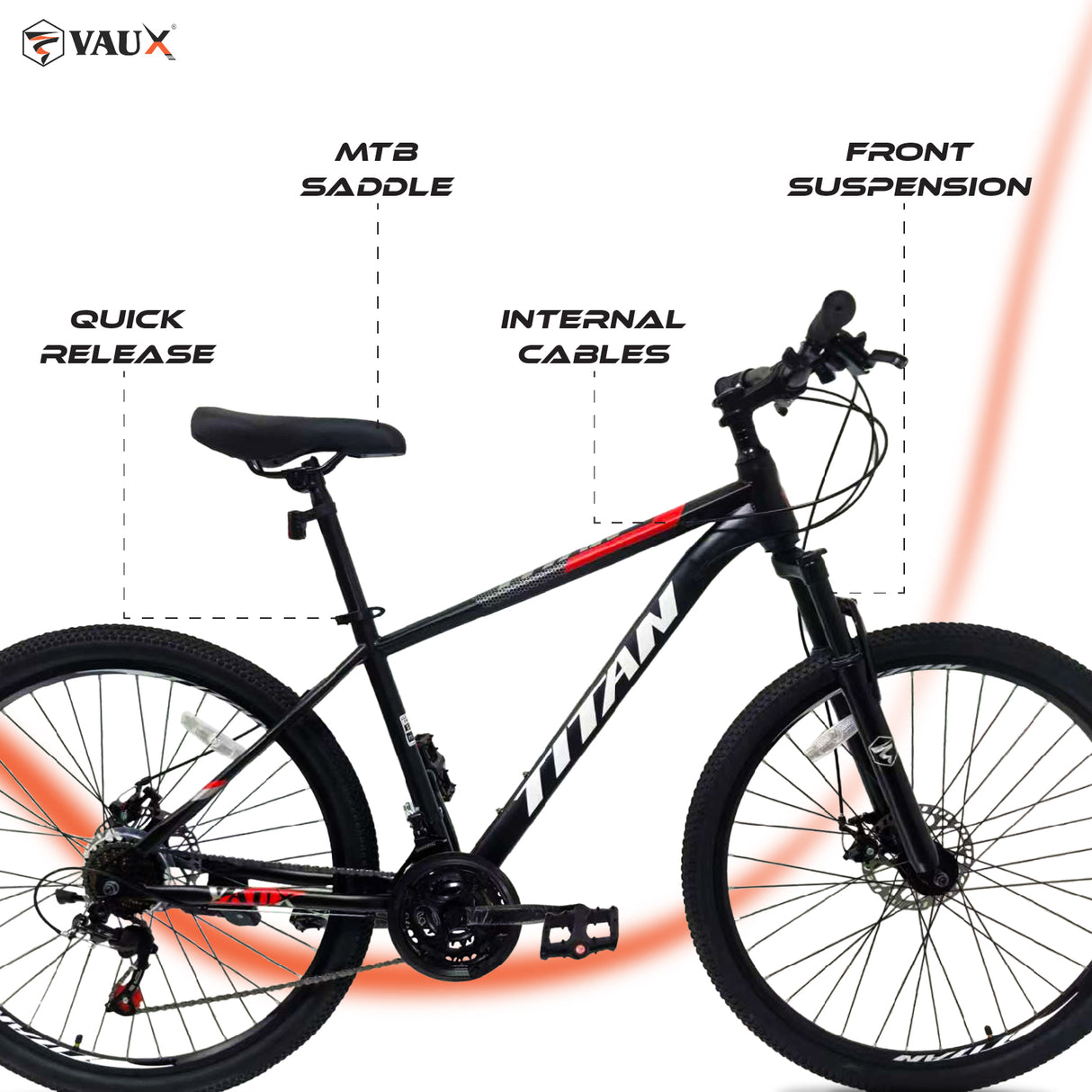 Vaux Titan 21 Speed 27.5" Mountain Bike