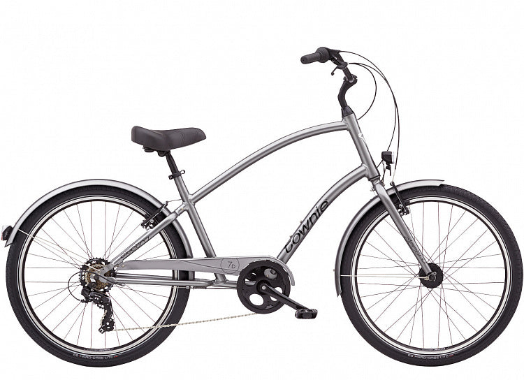 Silver bicycle on a white background