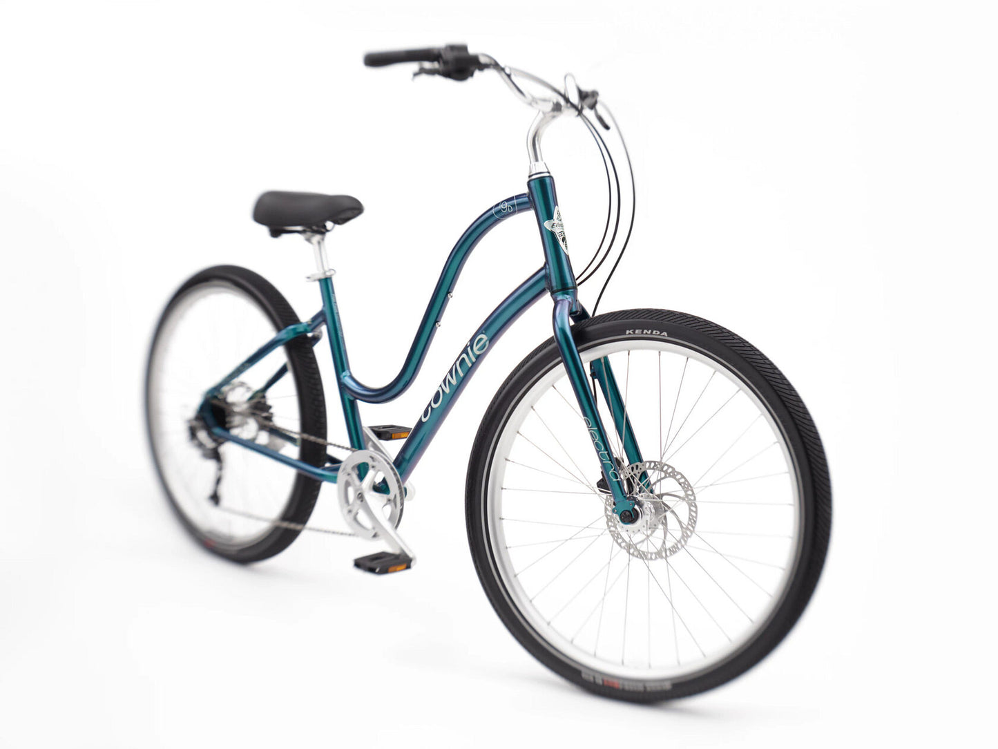 Blue bicycle on a white background