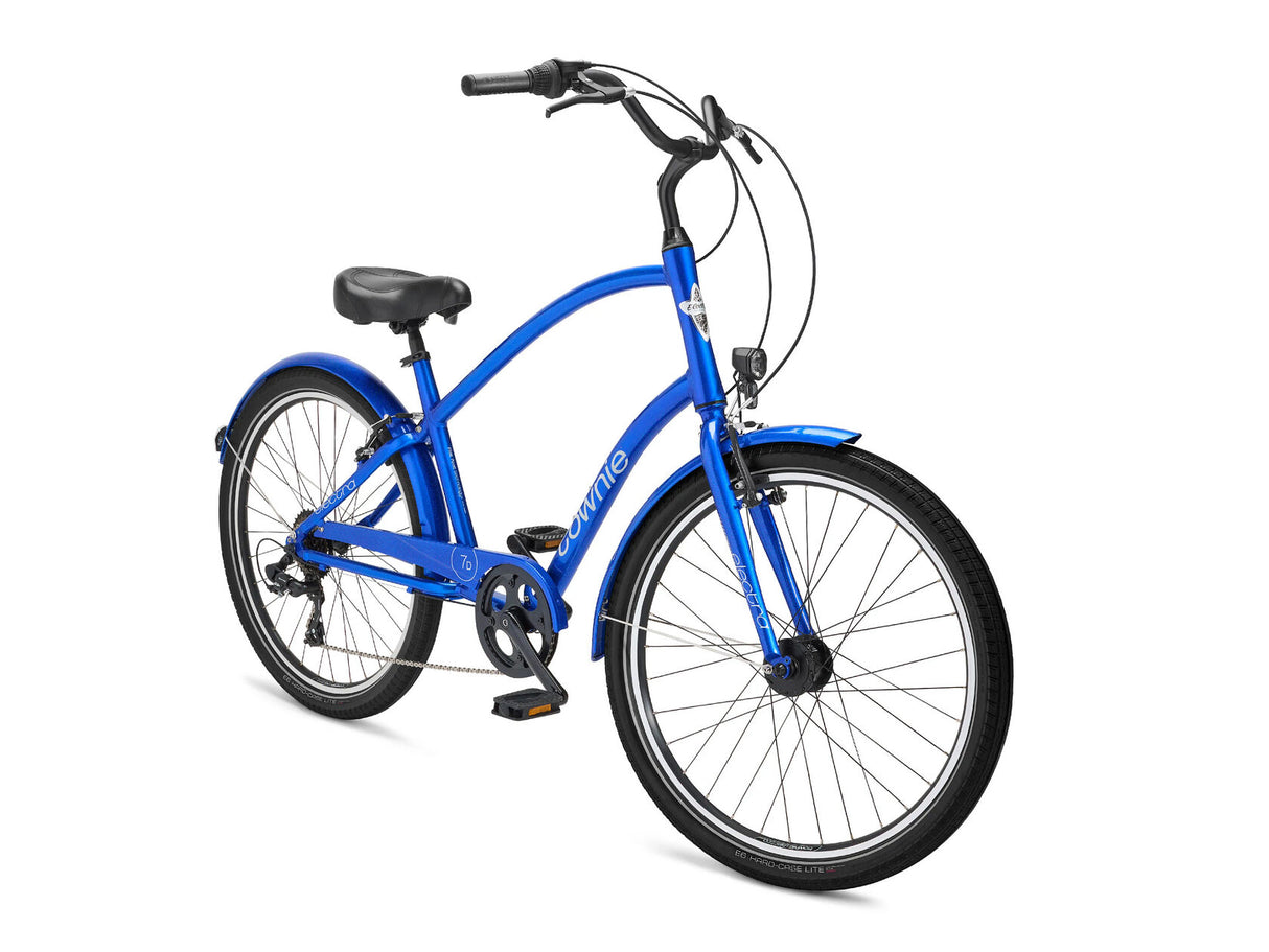 Blue bicycle on a white background