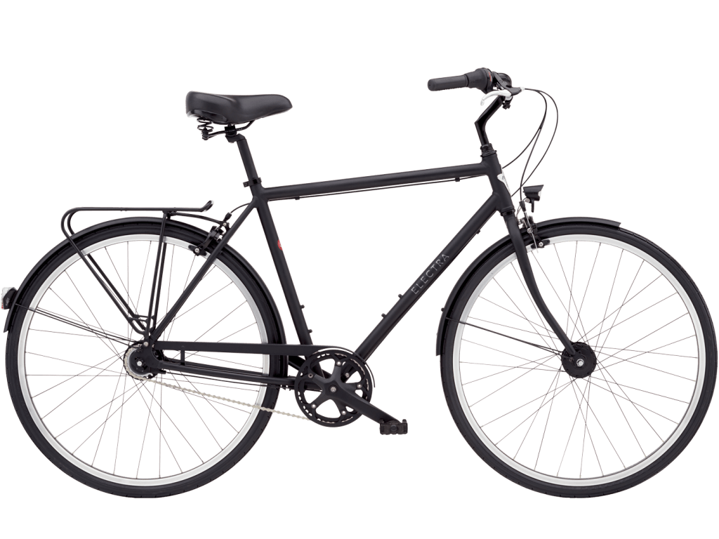 Black bicycle on a transparent background