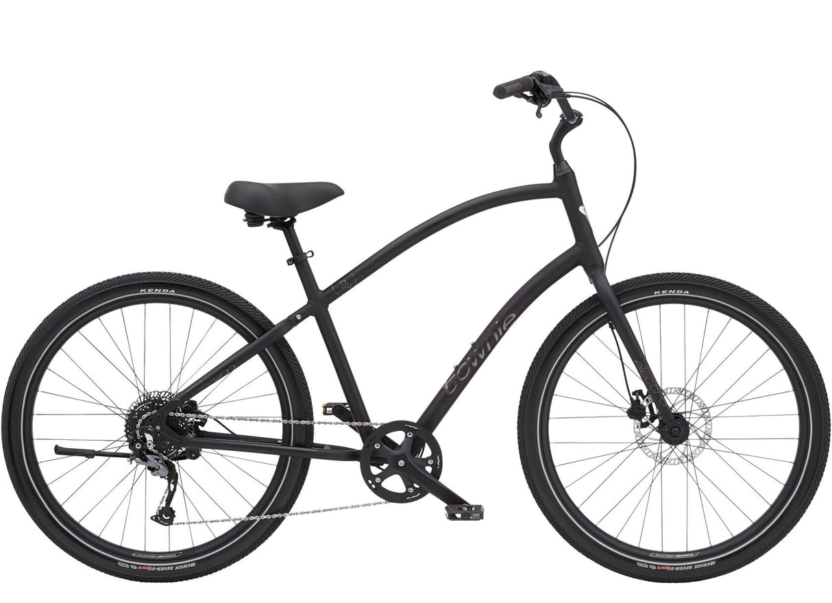 Black bicycle on a white background