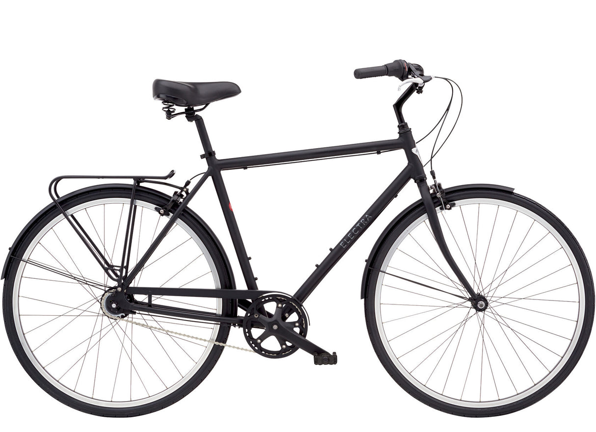 Black bicycle on a white background