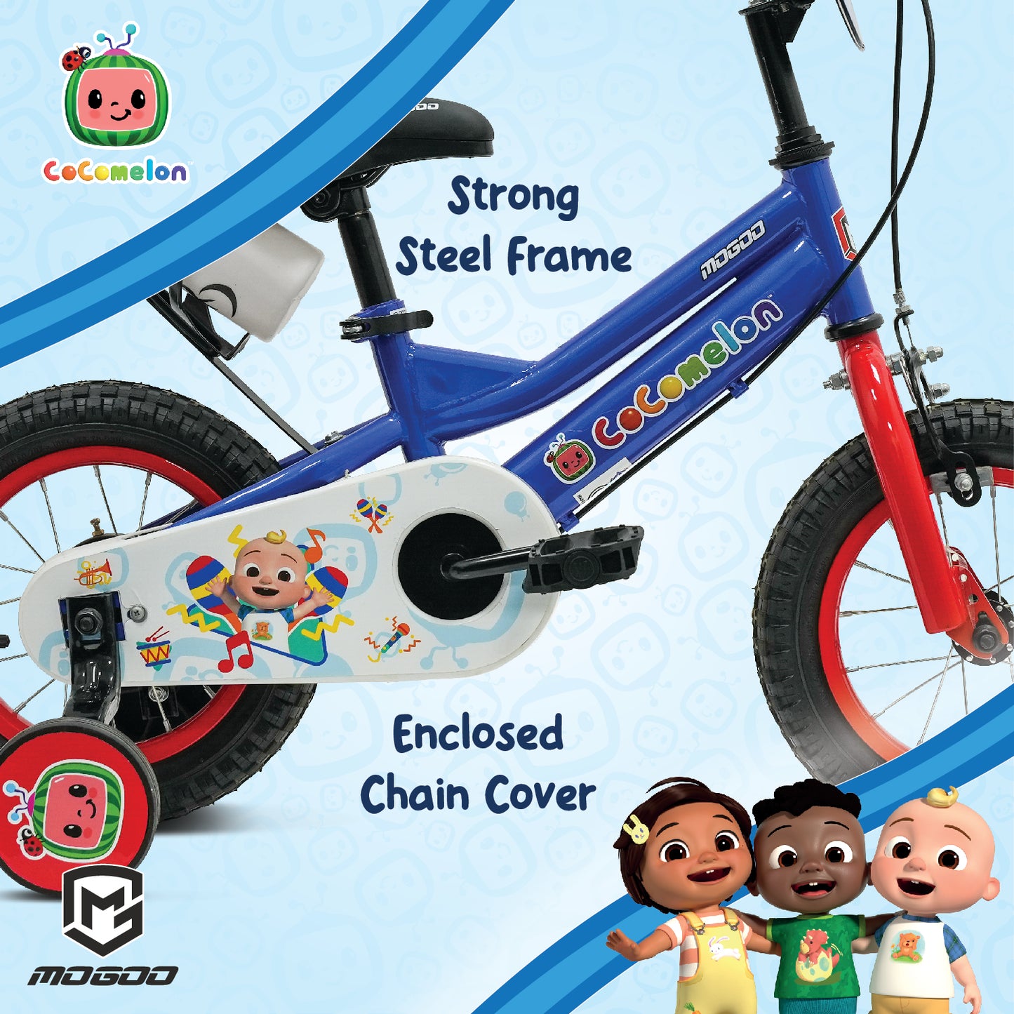 Mogoo Cocomelon Beats 12" Kids Bike