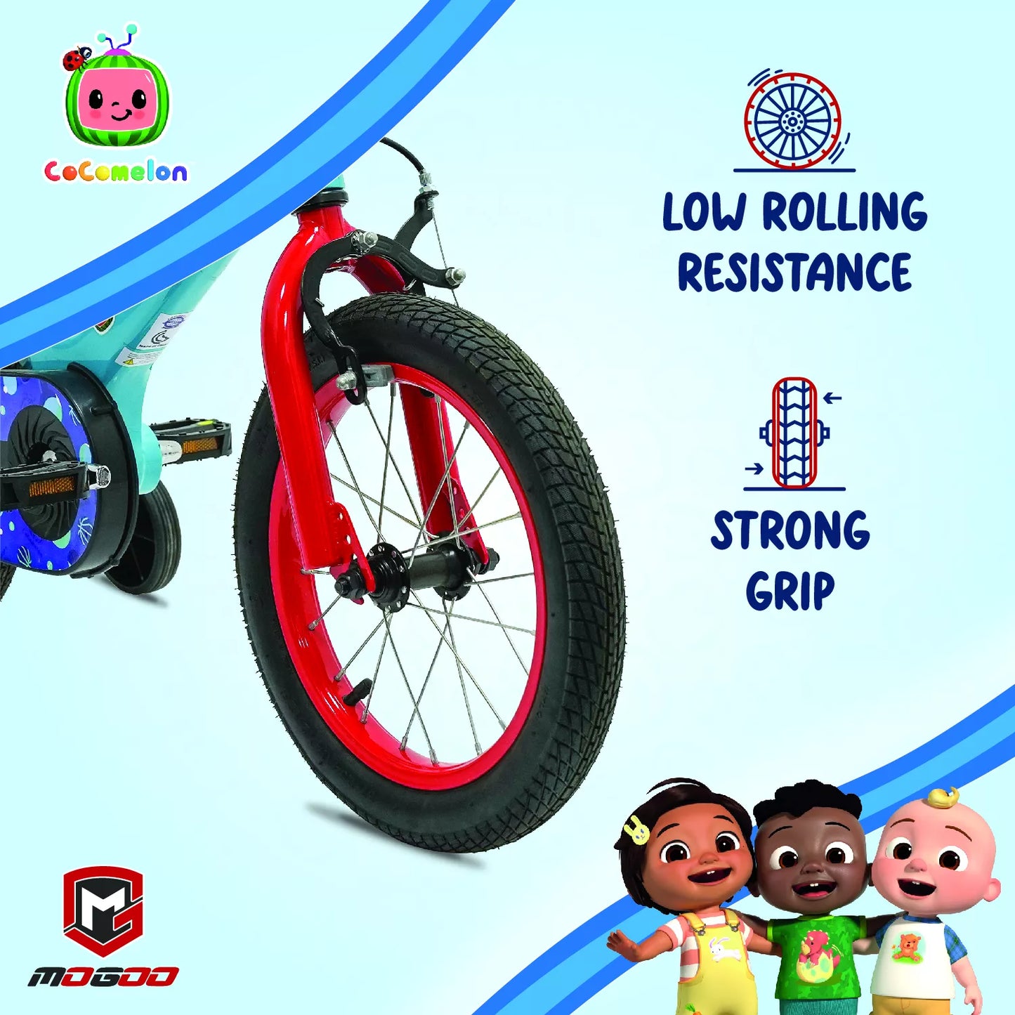 Mogoo Cocomelon Play 12" Kids Magnesium Bike