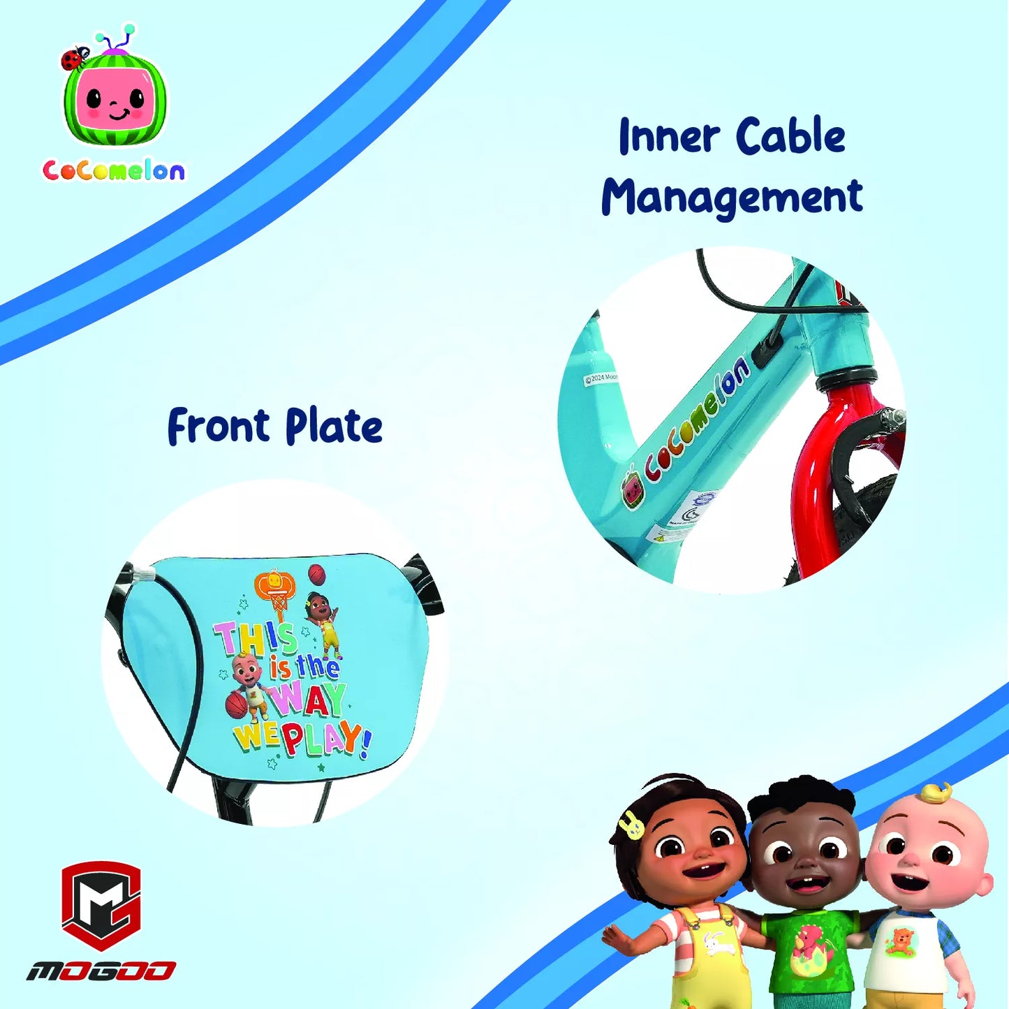 Mogoo Cocomelon Play 12" Kids Magnesium Bike