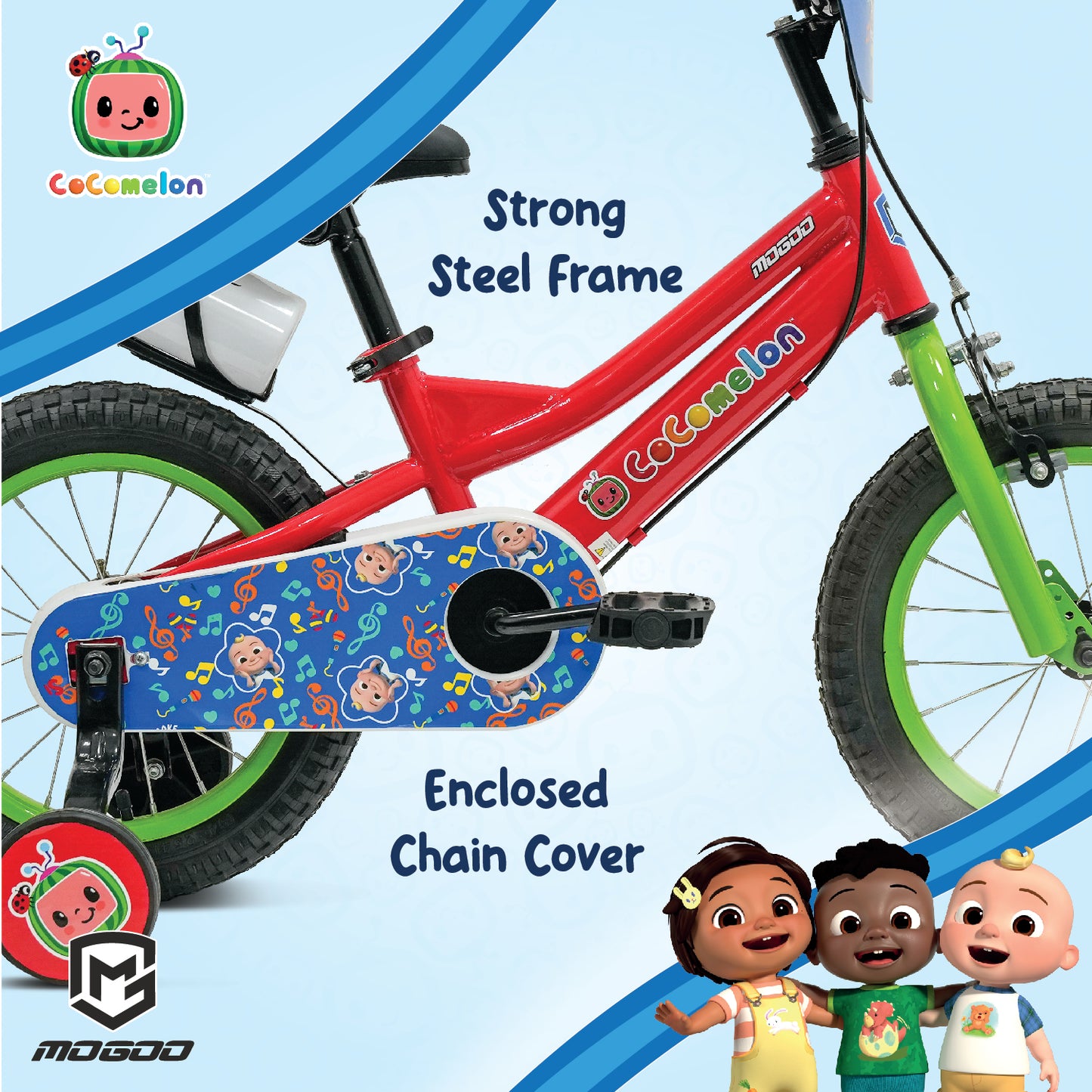 Mogoo Cocomelon Beats 14" Kids Bike