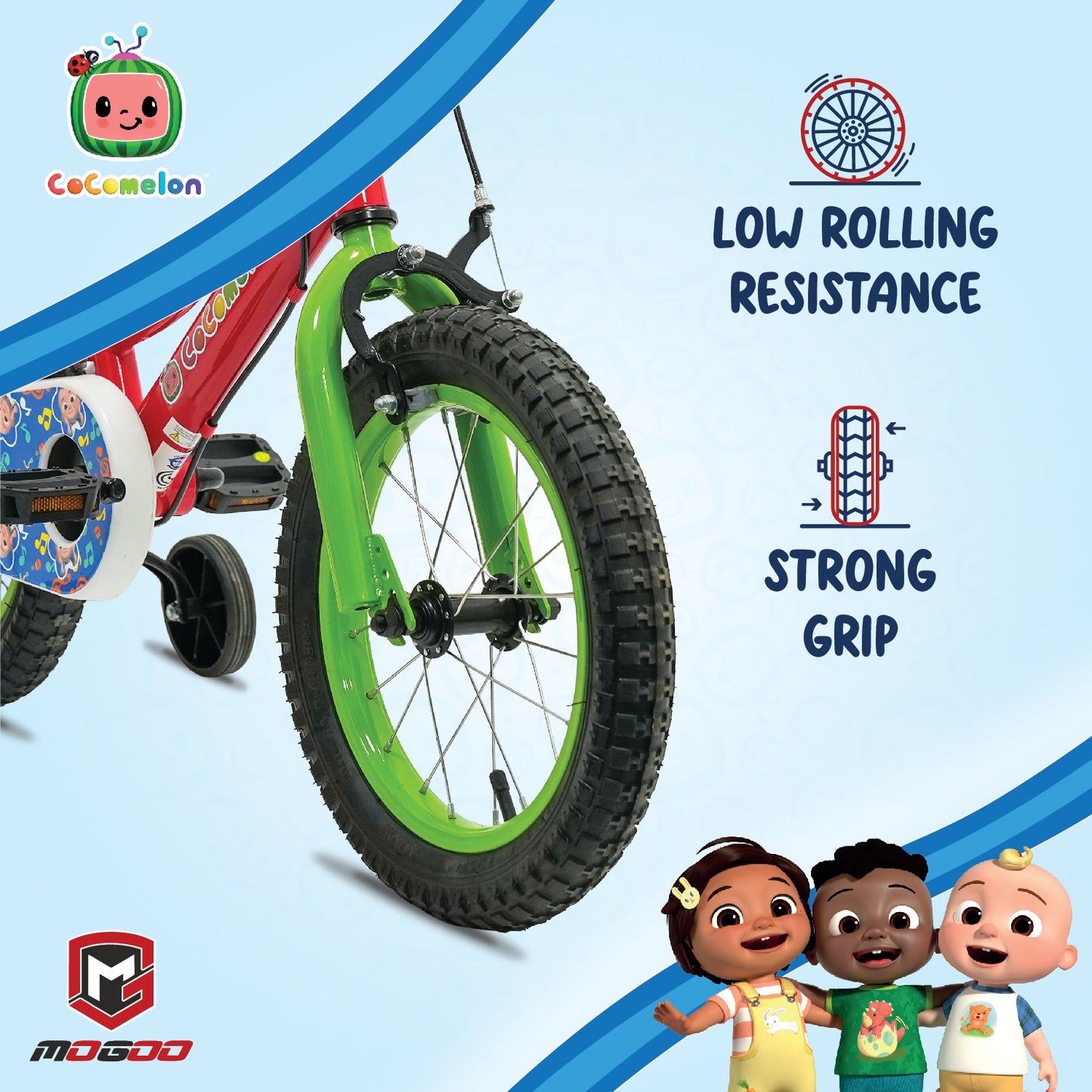Mogoo Cocomelon Beats 14" Kids Bike