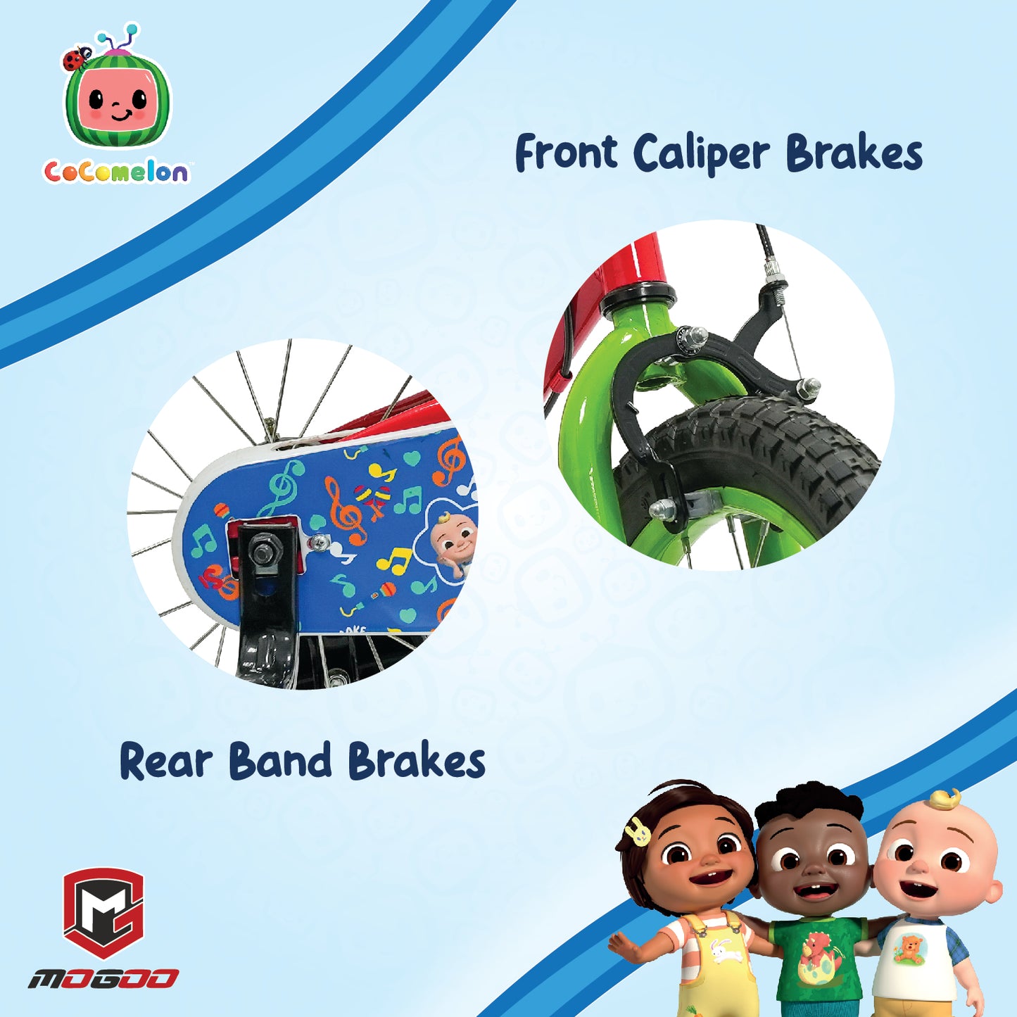 Mogoo Cocomelon Beats 14" Kids Bike