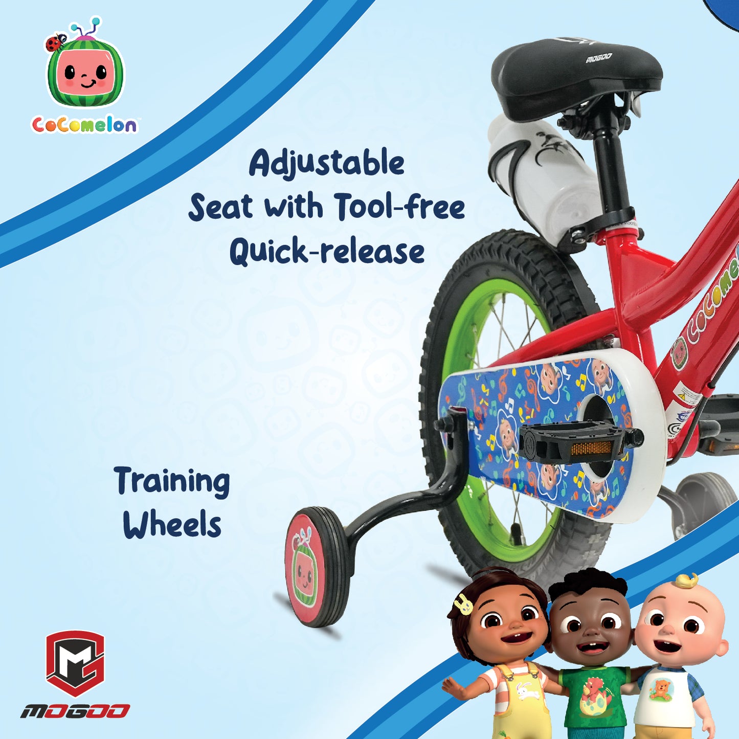 Mogoo Cocomelon Beats 14" Kids Bike