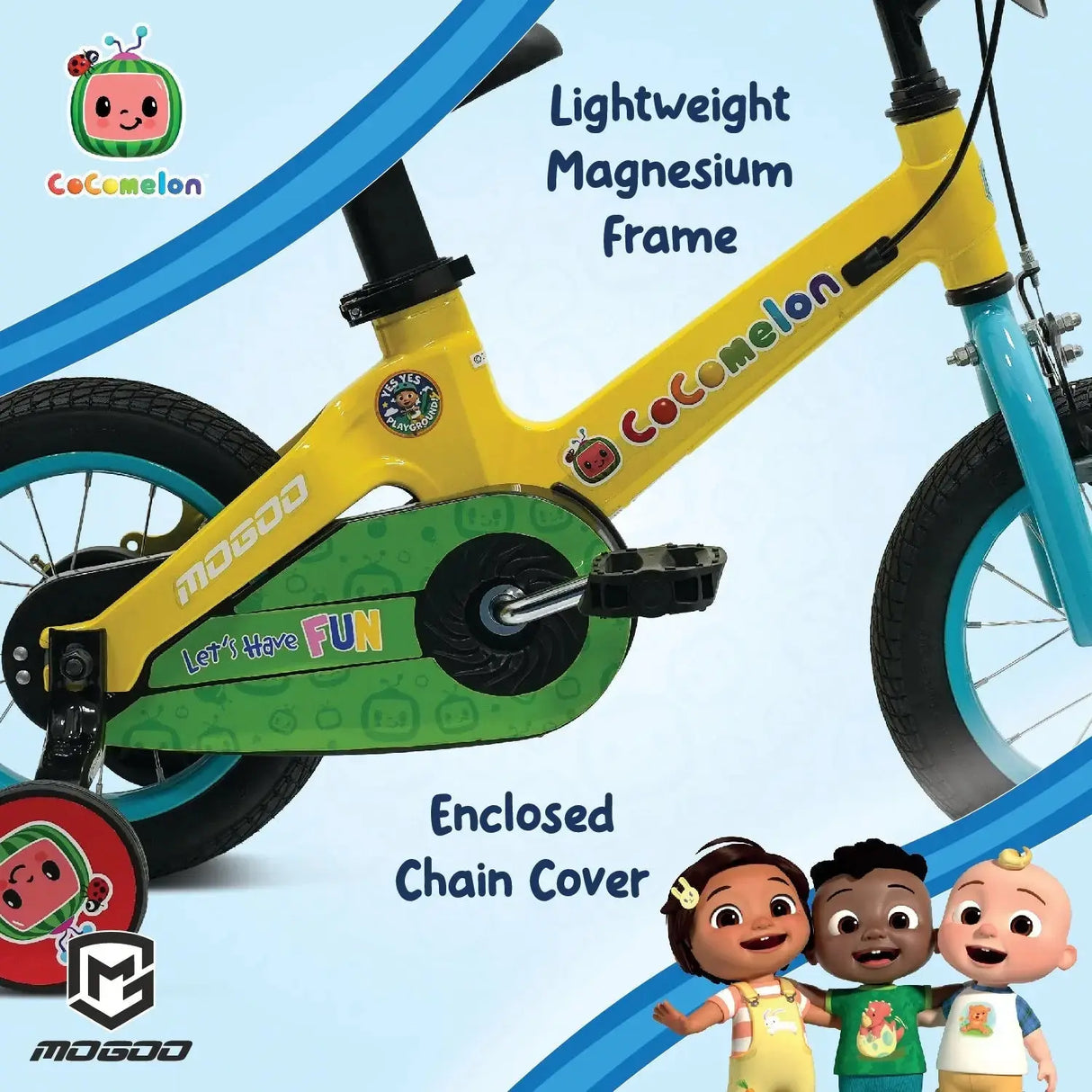 Mogoo Cocomelon Play 14" Kids Magnesium Bike