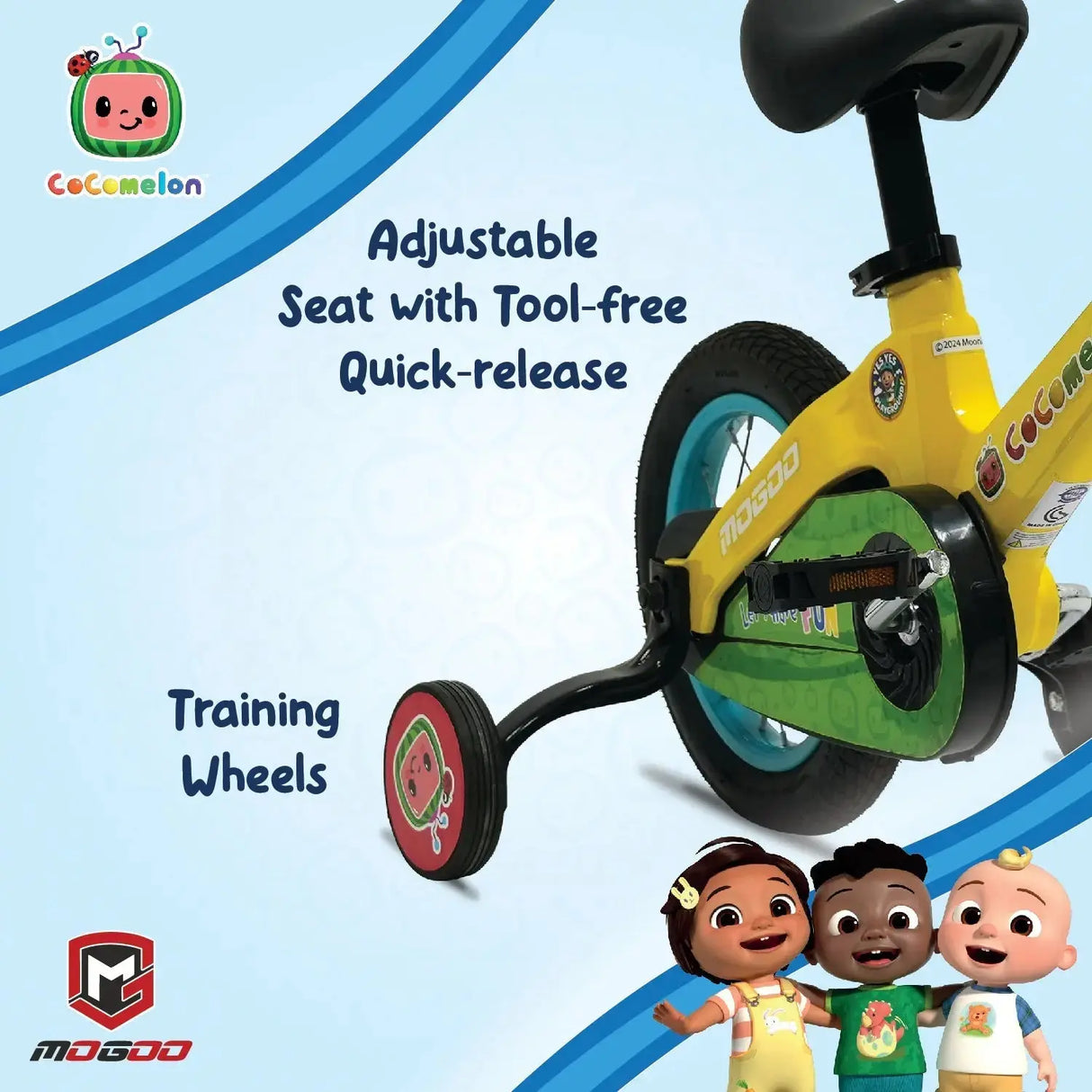 Mogoo Cocomelon Play 14" Kids Magnesium Bike
