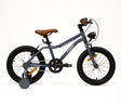 Children's mountain bike with a blue frame on a white background