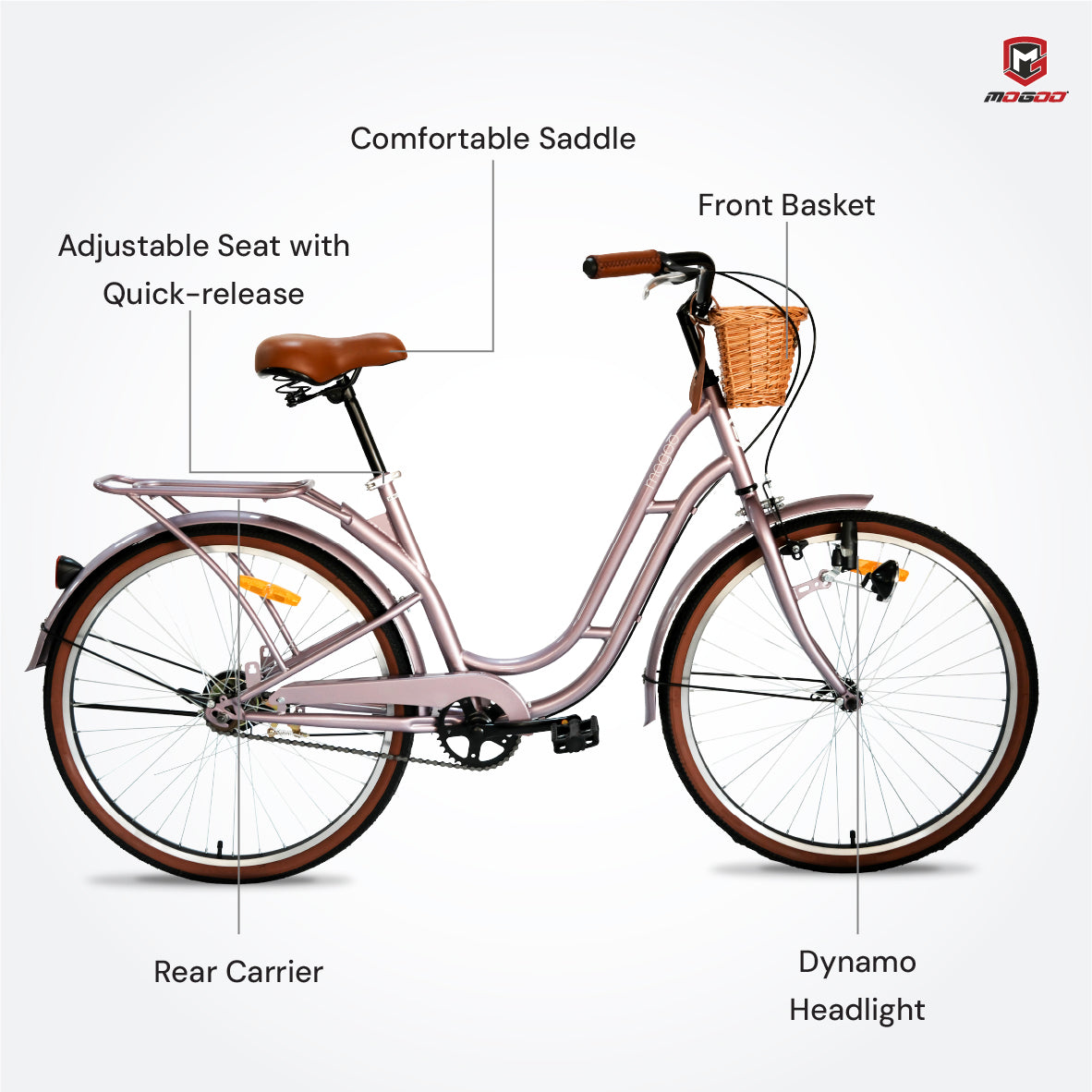 Mogoo Florida 24" Cruiser Bike