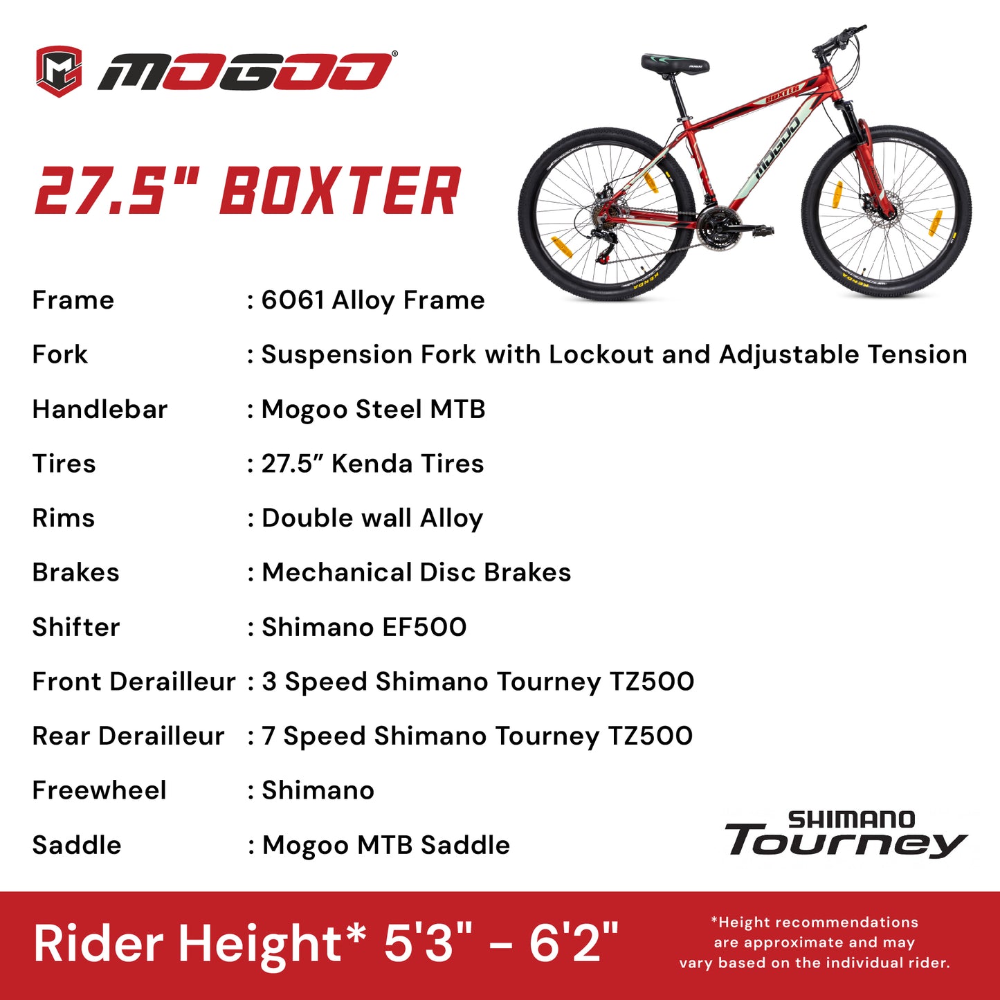 Mogoo Boxter  27.5" Mountain Bike