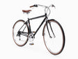 Black bicycle on a white background