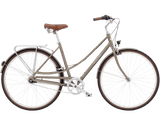 Bicycle with a brown seat on a transparent background