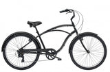Black bicycle on a white background