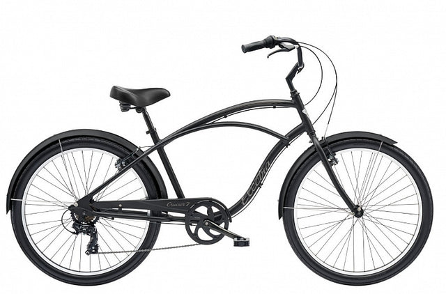 Black bicycle on a white background