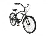 Black bicycle on a white background