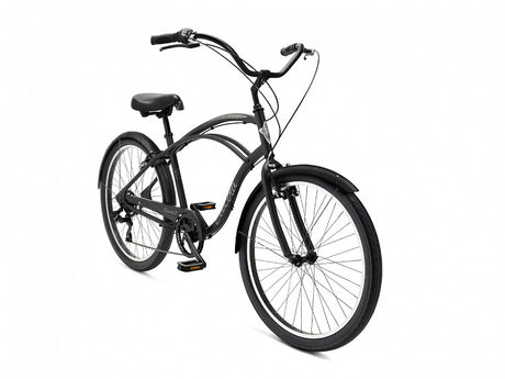 Black bicycle on a white background