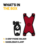 What's in the box: X-Grip phone holder and handlebar clamp