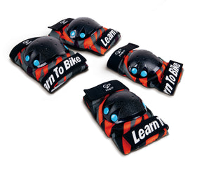 Hape Off Road Knee and Elbow Pads kids bike in black