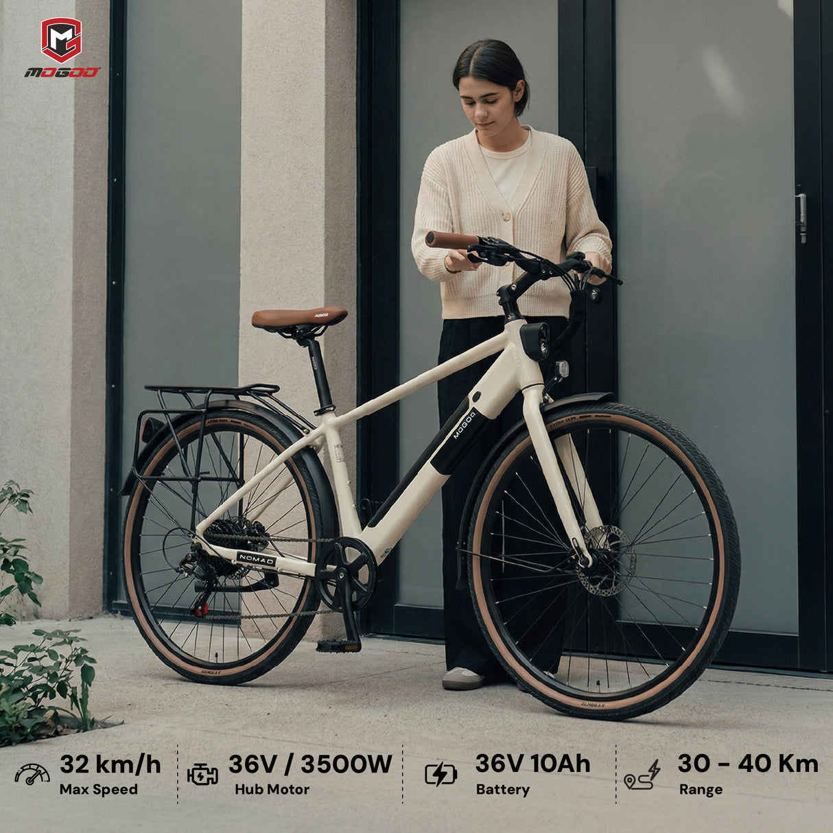 Mogoo Nomad 700c E-Hybrid Bike