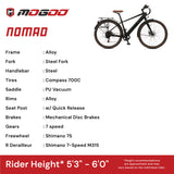 Mogoo Nomad 700c E-Hybrid Bike