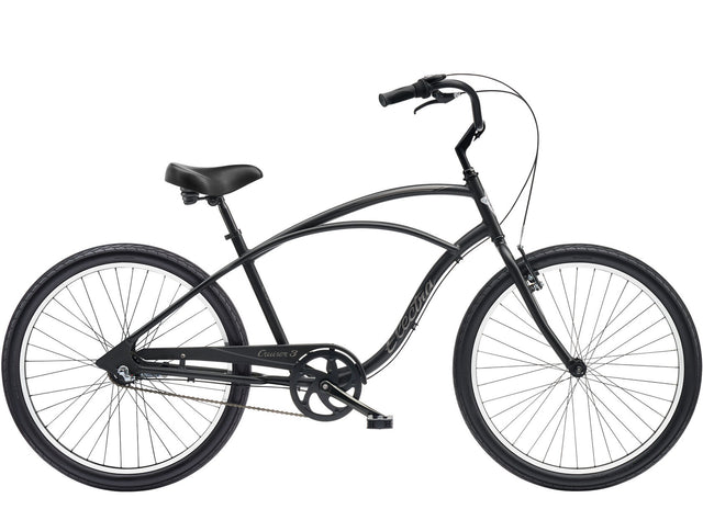 Black bicycle on a white background
