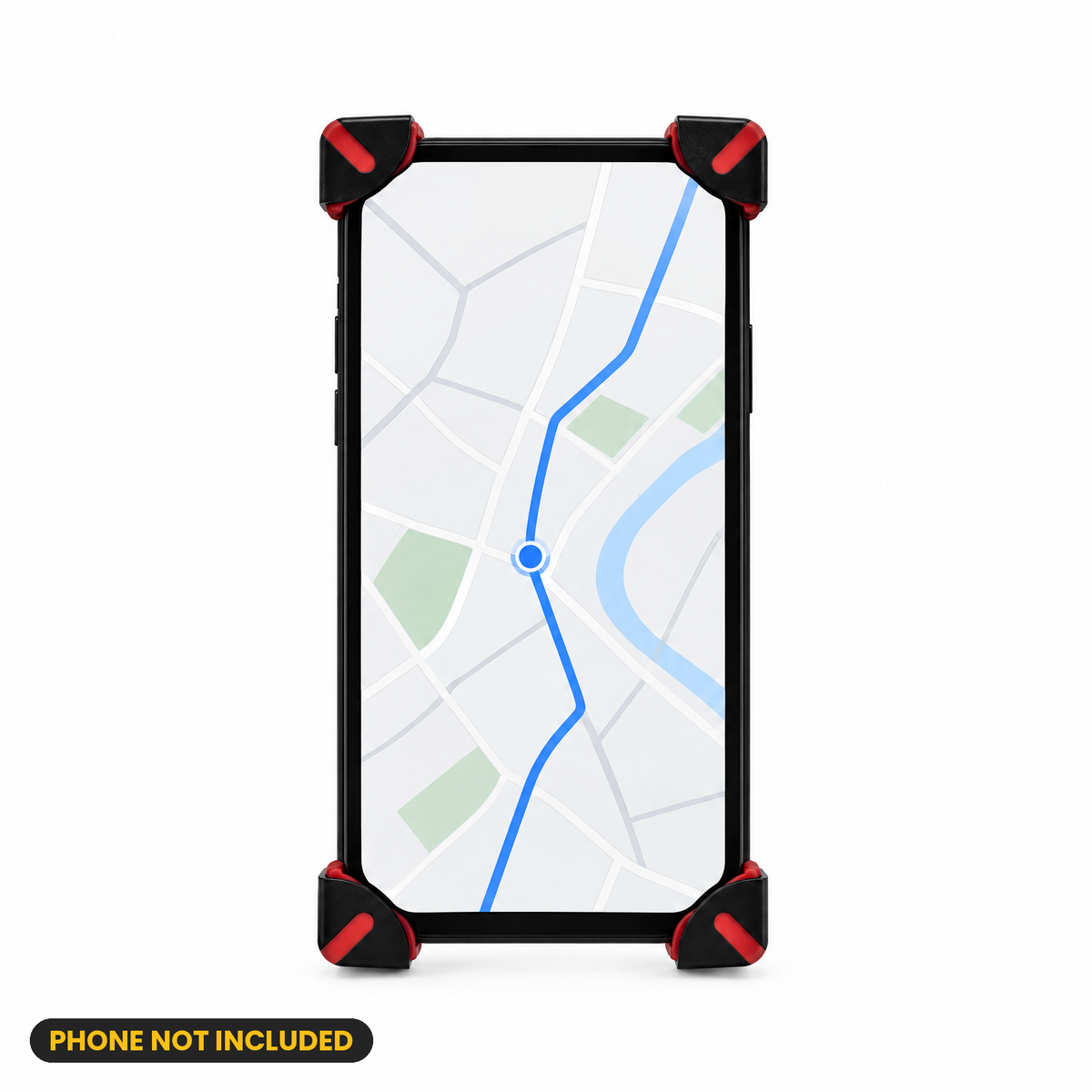Red X-Grip holder gripping a phone (phone not included)
