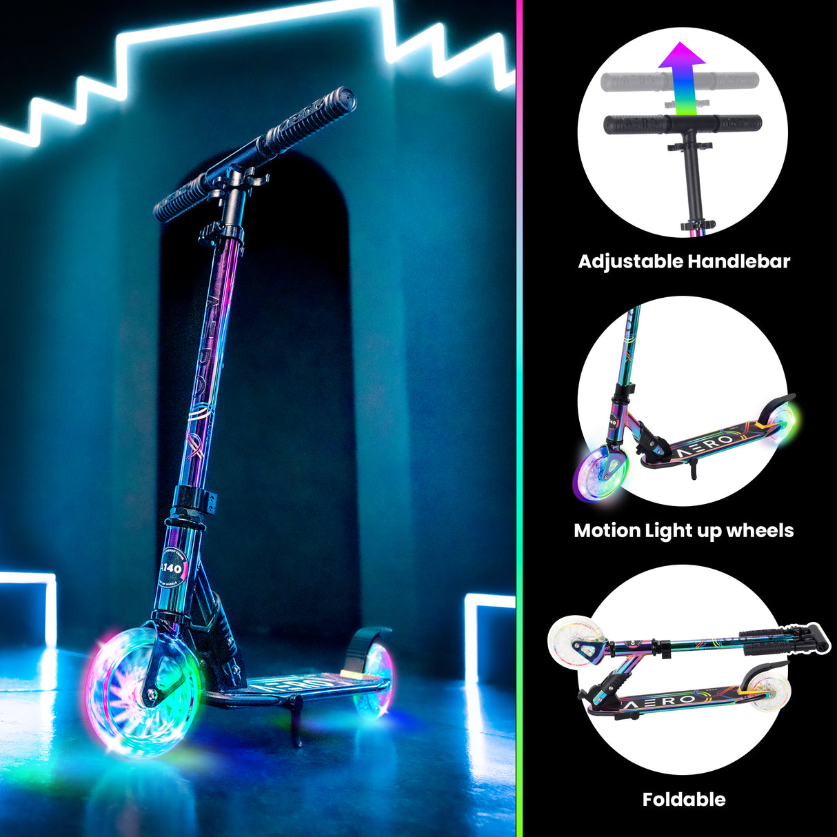 Aero A140 Kids Foldable Scooter - Chrome — view 5 of 6