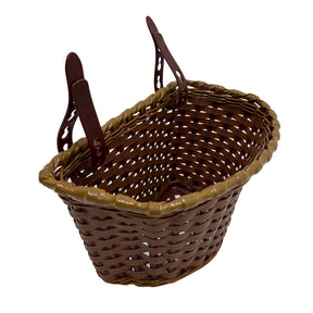 Mogoo Vintage Wicker Style Kids Bike Basket in brown