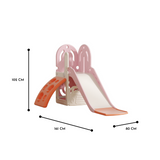 Children's slide with measurements on a white background