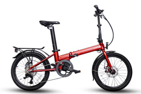 Dahon Unio E20 20" Folding Electric Bike in red