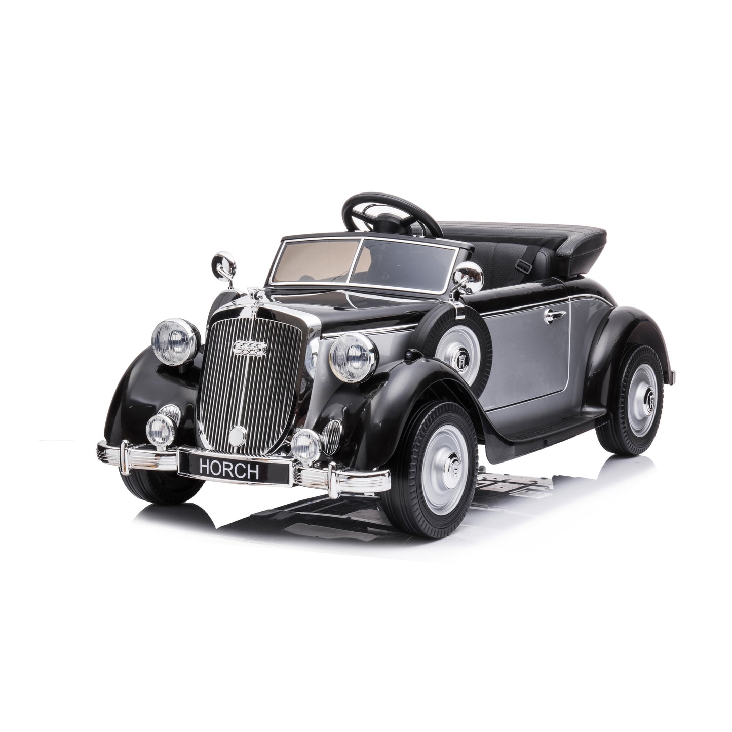 Model of a vintage Horch car on a white background