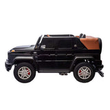 Black and brown SUV model on a white background
