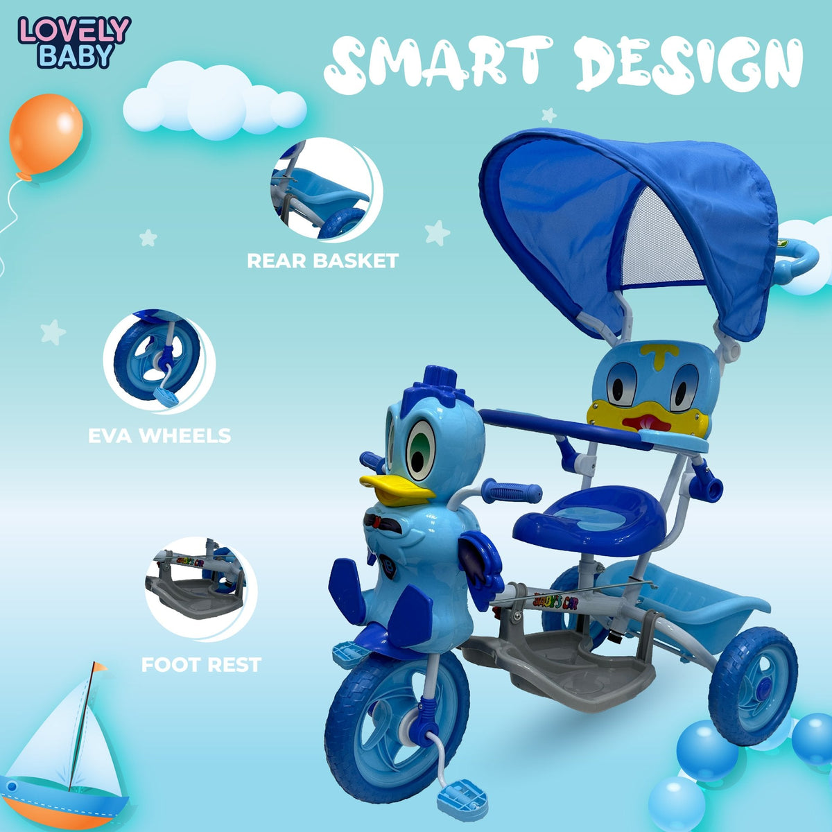 Lovely Baby LB 211 Kids Tricycle