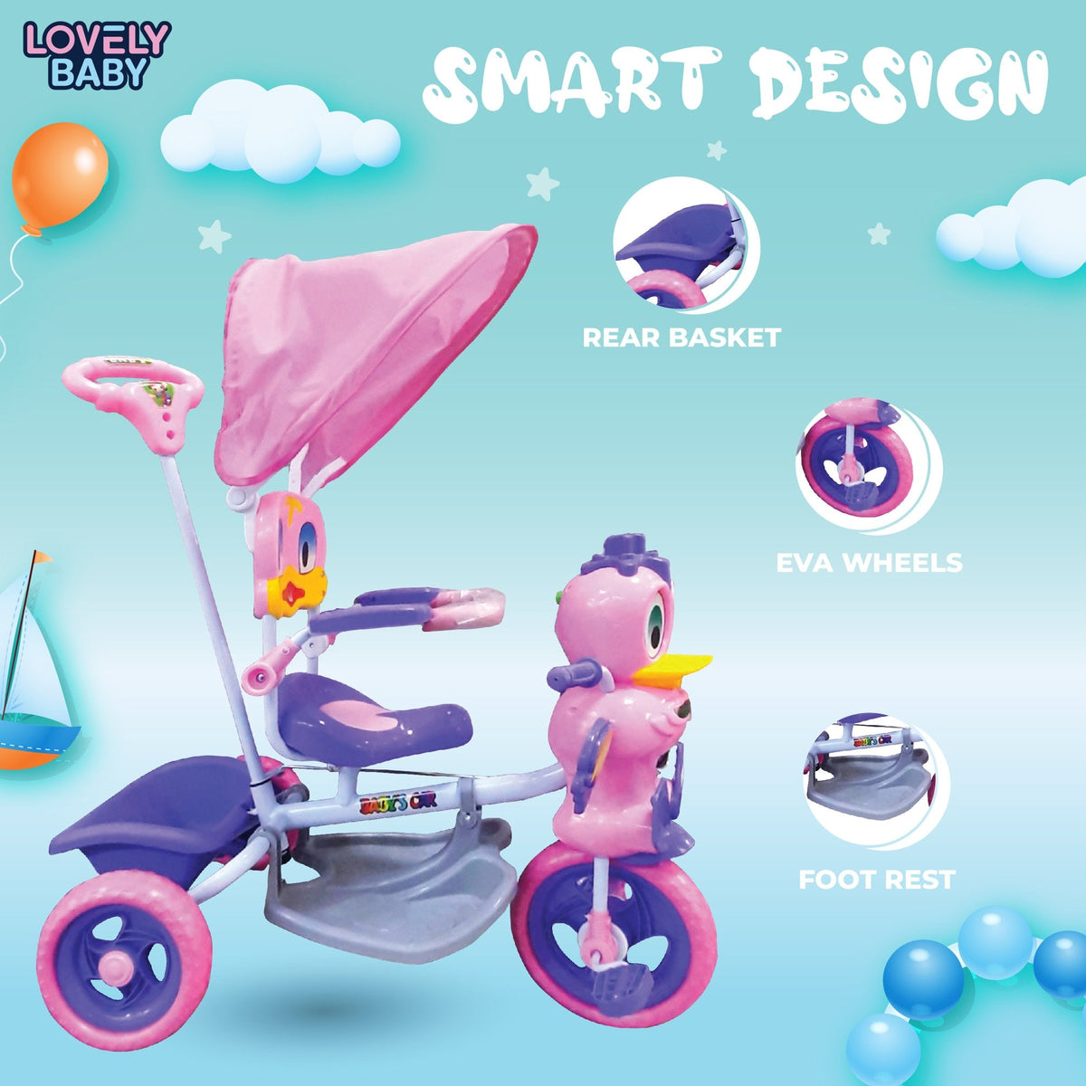 Lovely Baby LB 211 Kids Tricycle