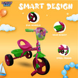 Lovely Baby Plug & Play Trike with Rear Basket