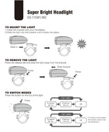 Headlight For Bikes - Black