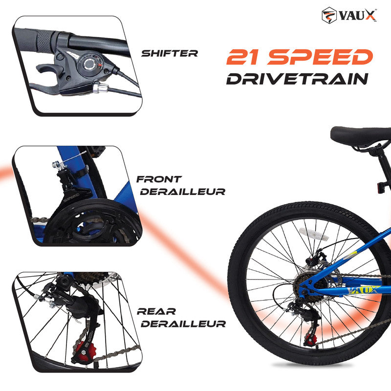 Vaux Titan 21 Speed 24" Mountain Bike