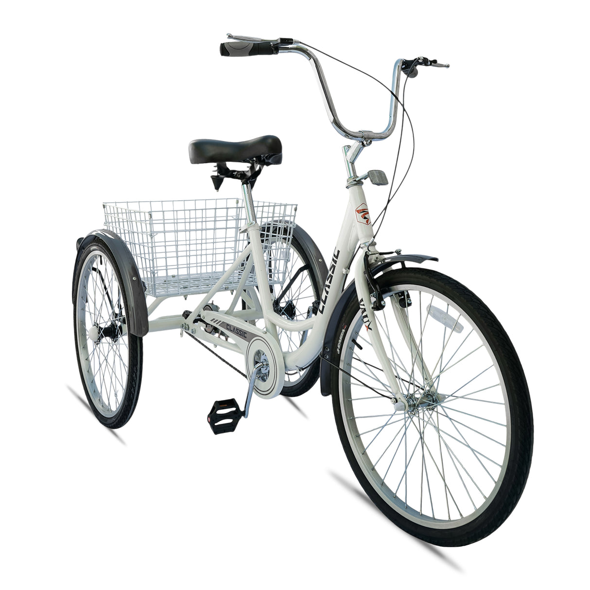 Vaux Classic 24" Adult Tricycle with Basket