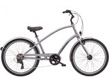 Silver bicycle on a white background