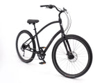 Black bicycle on a white background