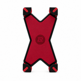 Red X-Grip bike phone holder, front view