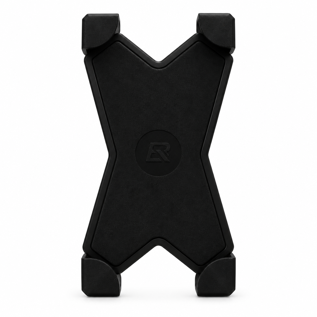 Black X-Grip bike phone holder, front view