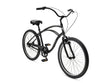 Black bicycle on a white background