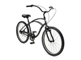 Black bicycle on a white background