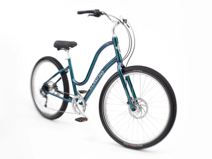 Blue bicycle on a white background